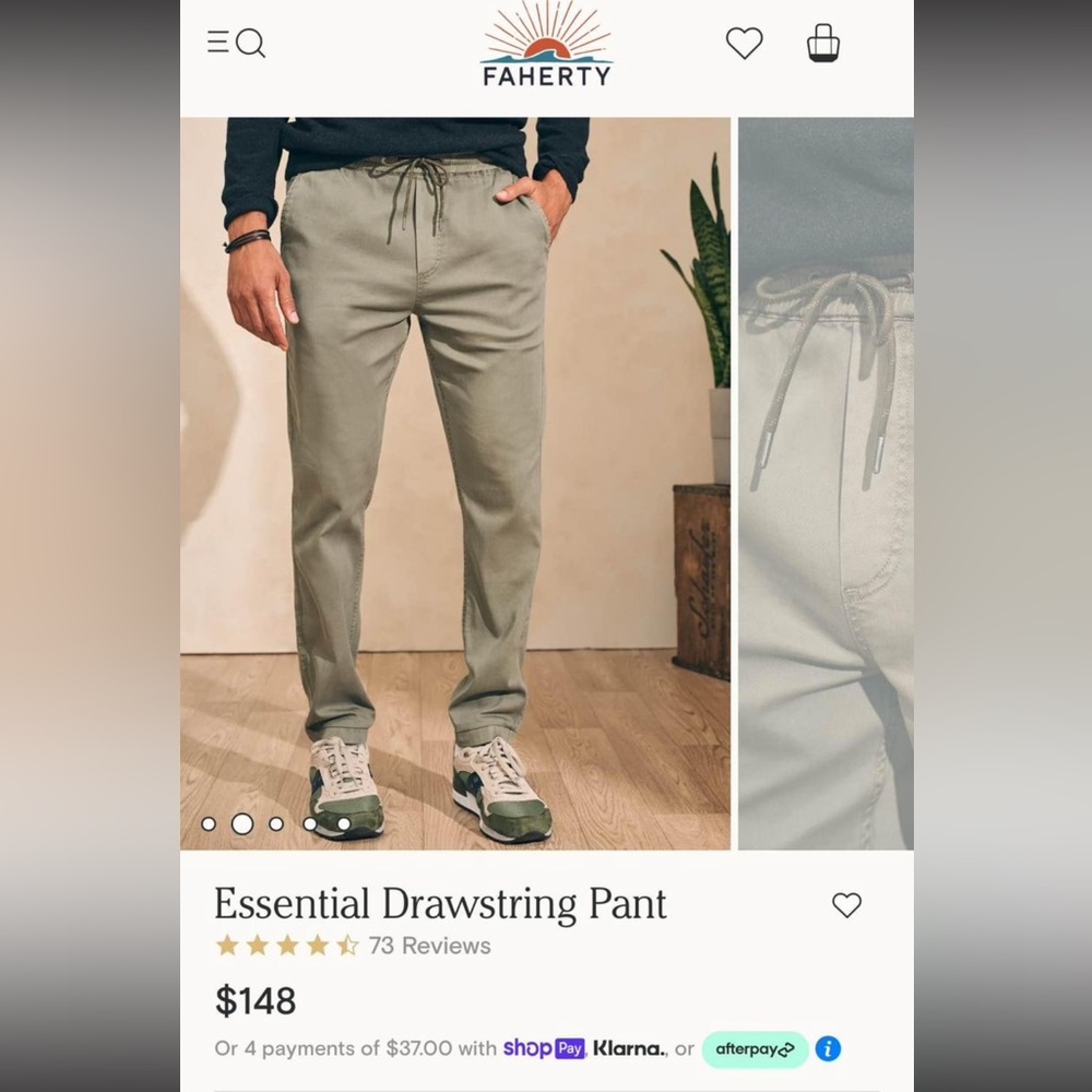 Faherty essential men’s pants